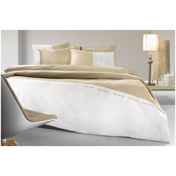 Set of extra double bed sheets 240x265 Guy Laroche Etoile Natural