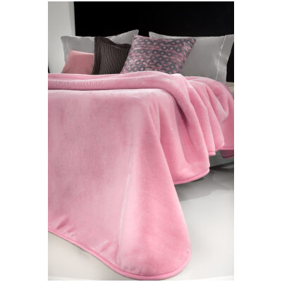 Guy Laroche Smooth Single Velvet Blanket 160x220 Pinky