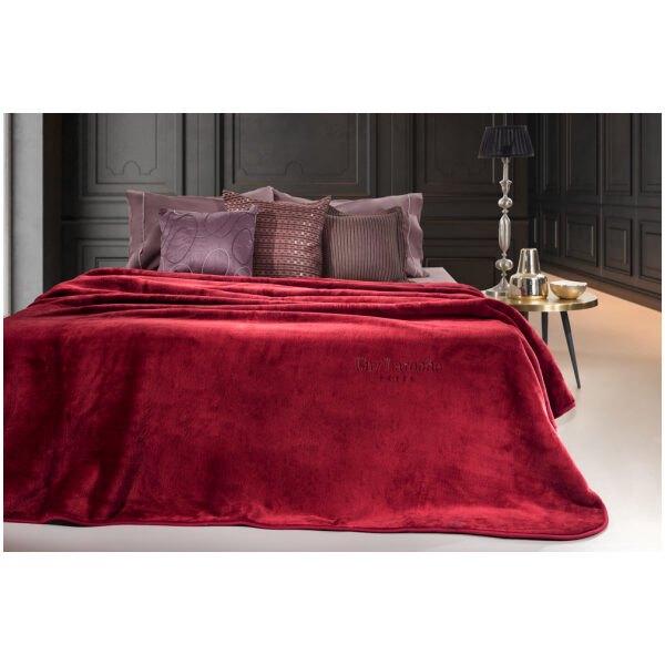 Blanket extra double velvet 220x240 Guy Laroche Smooth Burgundy