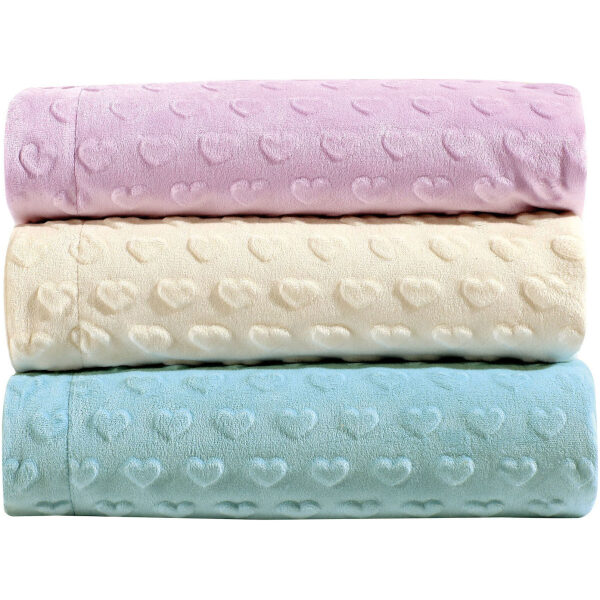 Fleece cot blanket 110×150 Das Home Relax 6365 Ecru