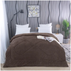 Flannel blanket isothermal Giorgio Lite Brown