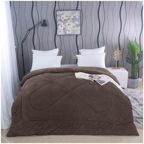 Flannel blanket isothermal Giorgio Lite Brown