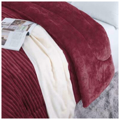 Ta Panta Κουβερτοπάπλωμα Υπέρδιπλο 220x240 Giorgio Lite Burgundy