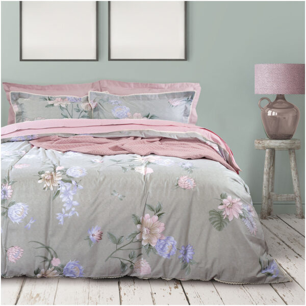 Bed sheet set 240×260 Das Home Prestige 1637 Pink Floral