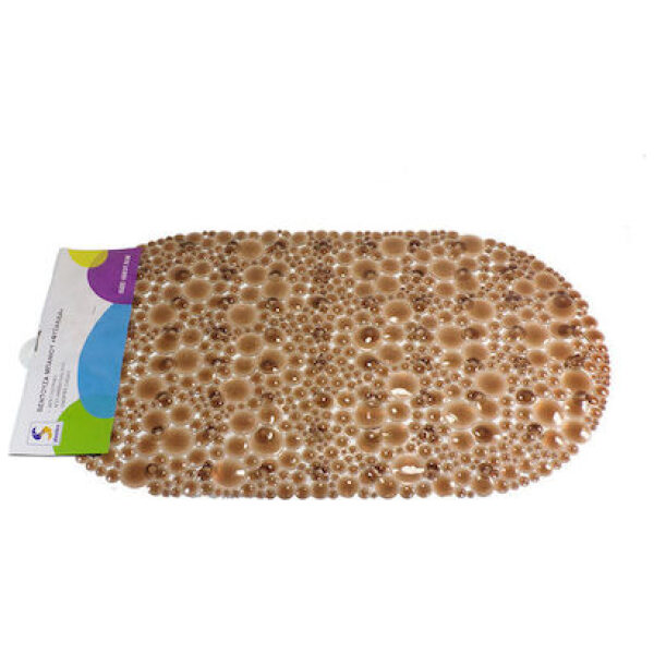 Bath mat with suction cup Bubble Brown