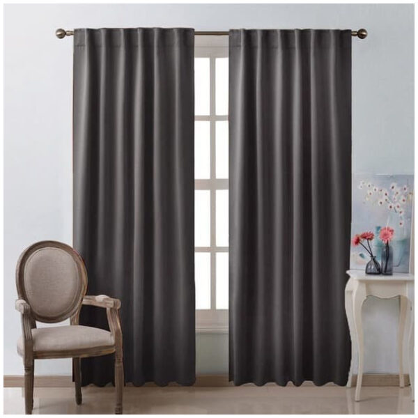 Curtain slot Black out Width 140cm x Height 260cm  Dark grey color