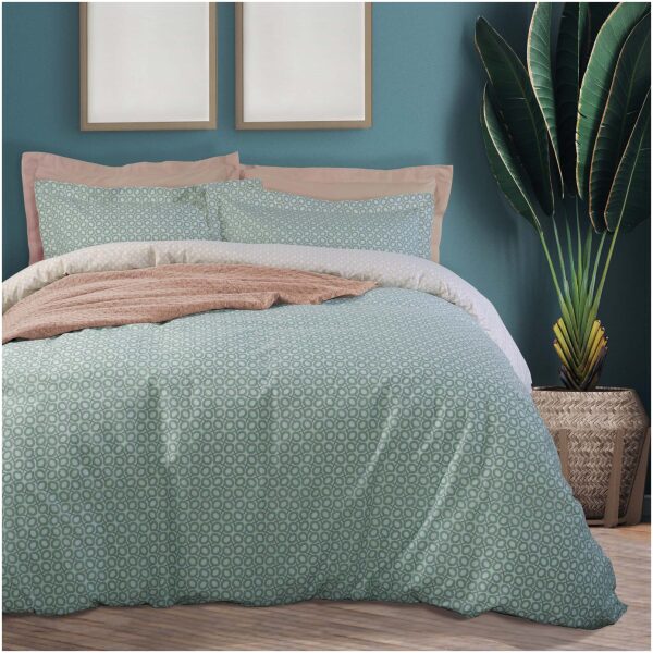 Bed sheet set 240x260 Das Home 9510 Mint Salmon