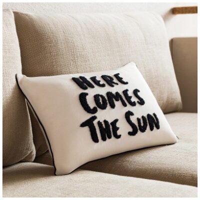 Decorative pillowcase 30×45 Gofis Home Sun White Black