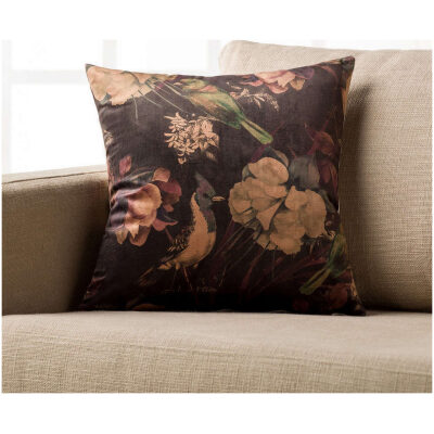 Decorative pillowcase 43×43 Gofis Home Black Bird Brown