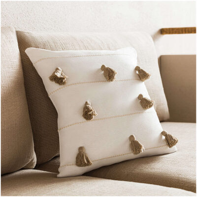 Decorative pillowcase 43×43 Gofis Home Pomy Beige