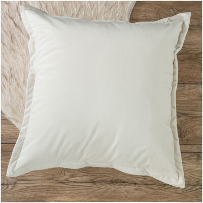 Διακοσμητική μαξιλαροθήκη 45x45 Teoran Velvet 01 ivory