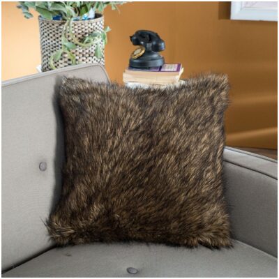 Decorative pillowcase 45×45 Teoran Pelt 09 Brown Black