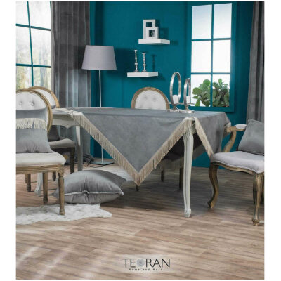 Tablecloth 90x90 Teoran Velvet 11 grey