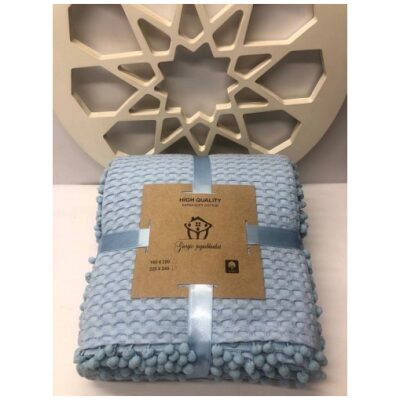 Blanket pique extra double 220x240 Light blue