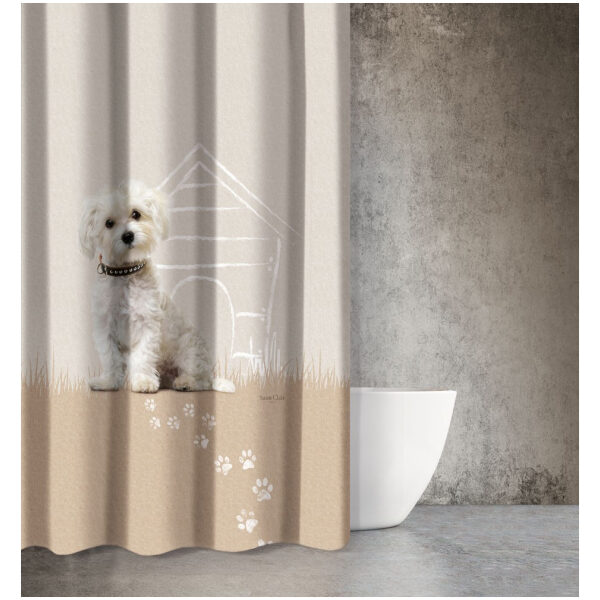 Bath curtain 180×200 Saint Clair Animals Des 205 Beige