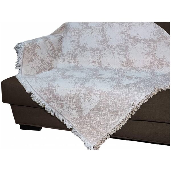 Sofa throw double-sided cotton Malco Home Crackele Beige