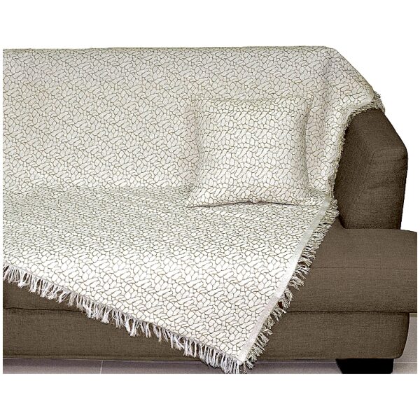 Sofa throw double-sided cotton Malco Home Beige