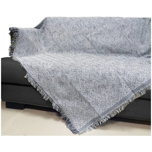 Sofa throw chenille Malco Home Herringbone Grey