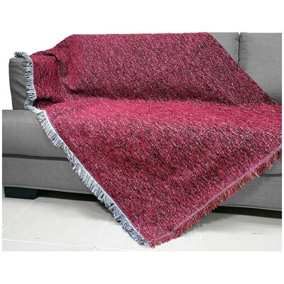 Sofa throw chenille monochrome Malco Home Burgundy