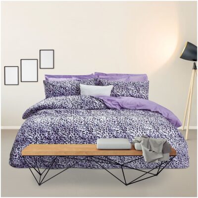 Duvet cover set single 160 × 240 Das Home 9343 Purple