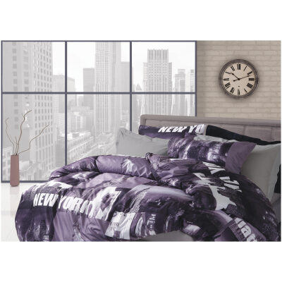 Duvet cover set 220 × 240 with 2 pillowcases Das Home Gray