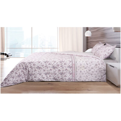 Extra double duvet cover set Beauty Home Gerbera Art 1671 Lilac