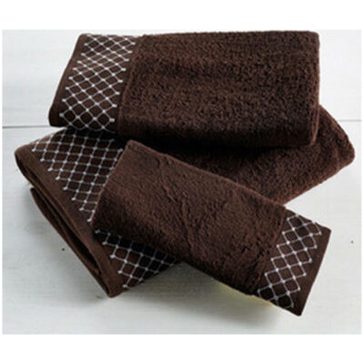 Set of towels 3pcs Whitegg Net Brown