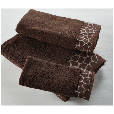 Set of towels 3pcs Whitegg Brown