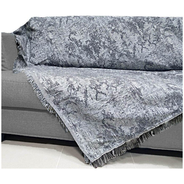 Sofa throw set 3 pieces chenille Malco Home Tapisserie Ash Grey