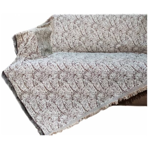 Sofa throw set 3 pieces chenille Malco Home Woody Beige