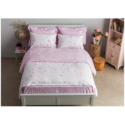 Single sheet set 160 × 260 Galaxy Pink