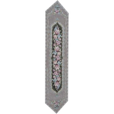 Table runner damascus velvet 75×170 Beige