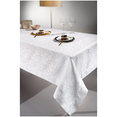 Tablecloth 160×220 Guy Laroche Bouquet White