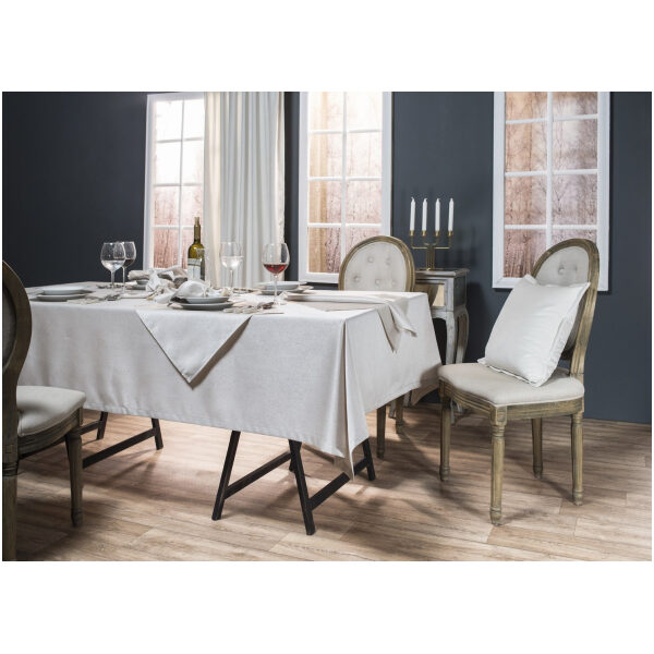 Tablecloth set 7 pcs Teoran Chambery Ecru