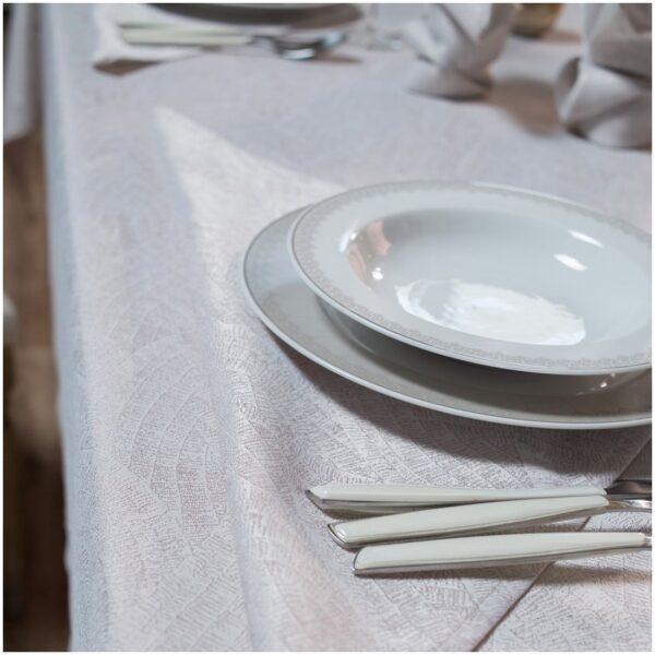 Tablecloth set 7 pcs Teoran Lille Ecru Beige