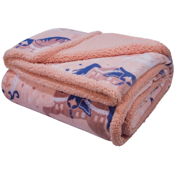 Κουβέρτα βρεφική fleece sherpa Greenwich Polo Club 2923 Ροζ Μωβ