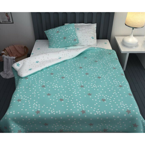 Children's blanket 160x240 Stars Turquoise