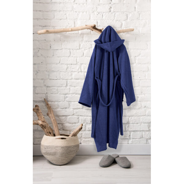 Hooded bathrobe Guy Laroche Daily Marine blue