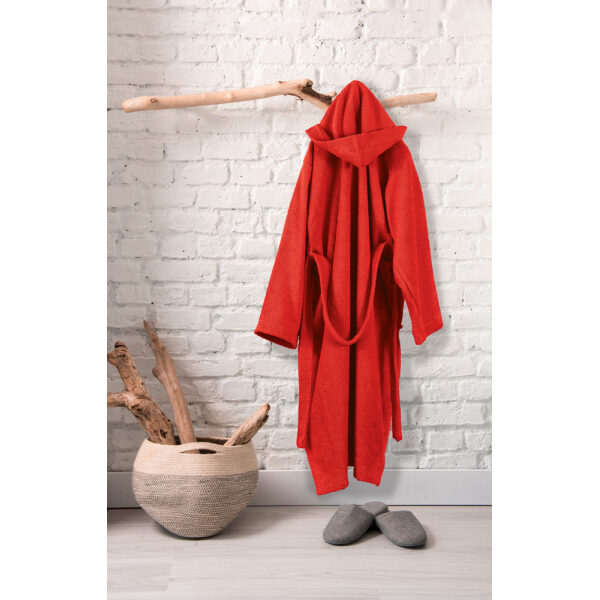 Hooded bathrobe Guy Laroche Daily Red