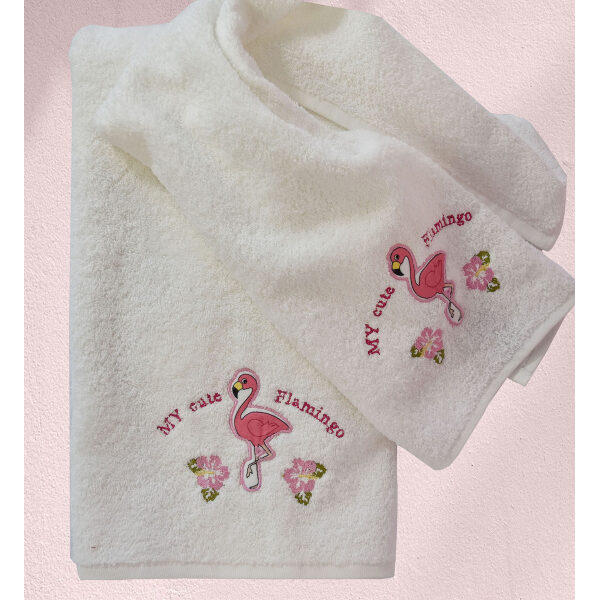 Set of towels 2pcs Homeline 899 Flamingo