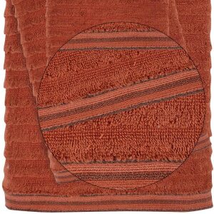 Set of towels 3pcs Das Home Best 0582 Dark Orange