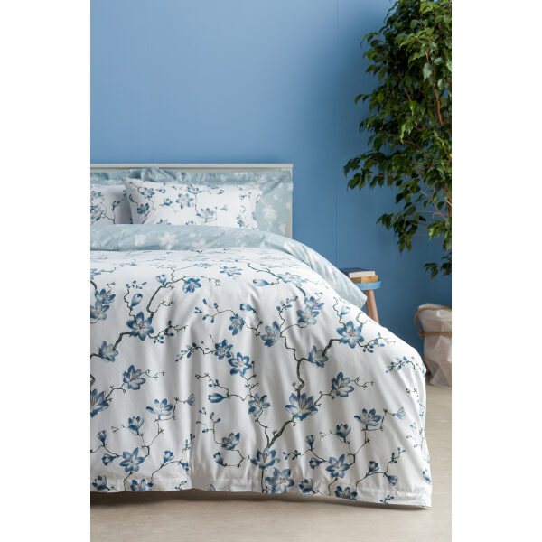 Double sheets set 200×260 Almond tree Light Blue White