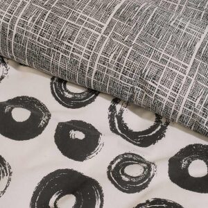 Single sheet set with elastic Das Home Happy 9539 Ecru Black