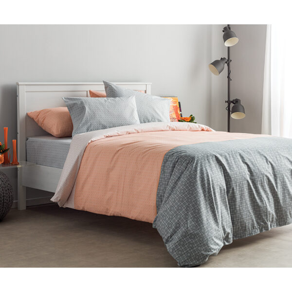 Set of double sheets 220x260 Ariadne Orange Gray