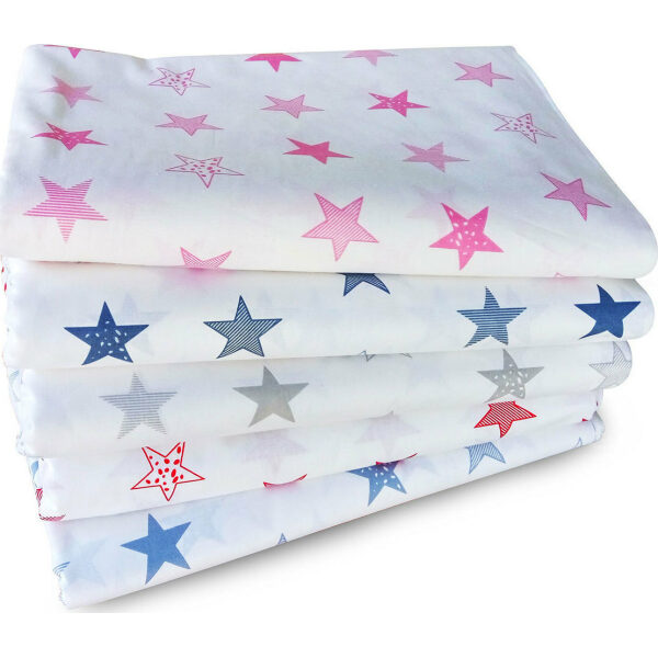 Bed sheets set 160x240 Dim Stars White Light blue