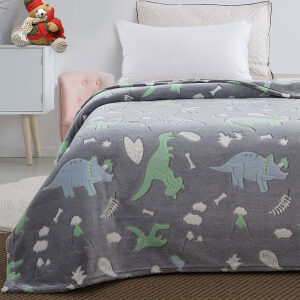 Blanket fleece 160x220 Beauty Home Art 6145 Grey