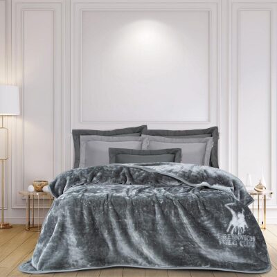 Extra double velour blanket Greenwich Polo Club 2475 Grey