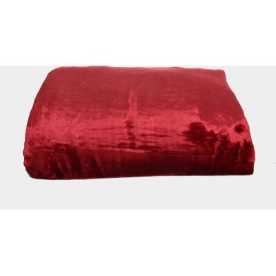 Blanket extra double velvet 220x240 Bordeaux