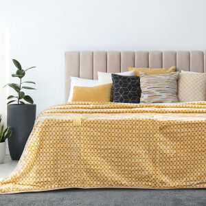 Single blanket 160x220 Beauty Home Art 11000 yellow