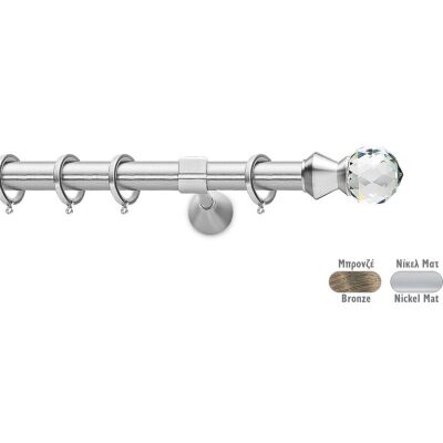 Μεταλλικό κουρτινόξυλο Φ25 Demo Tokyo Crystal